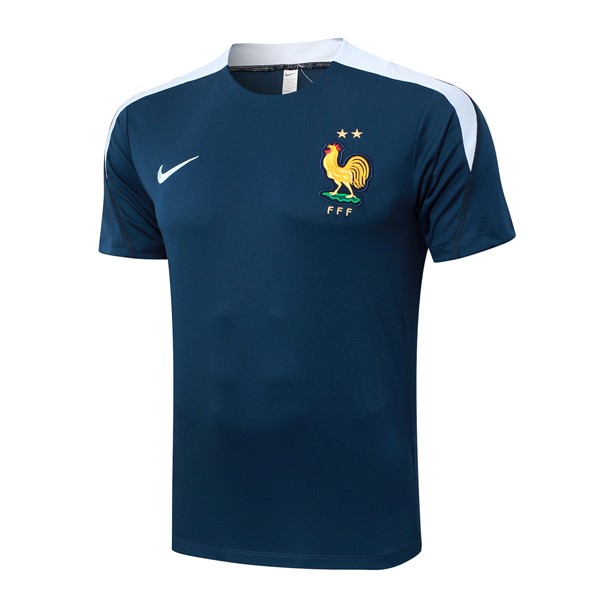 Trikot Trainingsshirt Frankreich 2024-2025 Blau Weiß